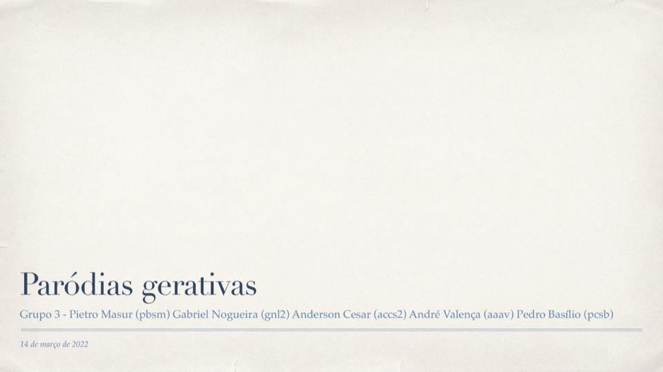 Paródias gerativas (2021.2)