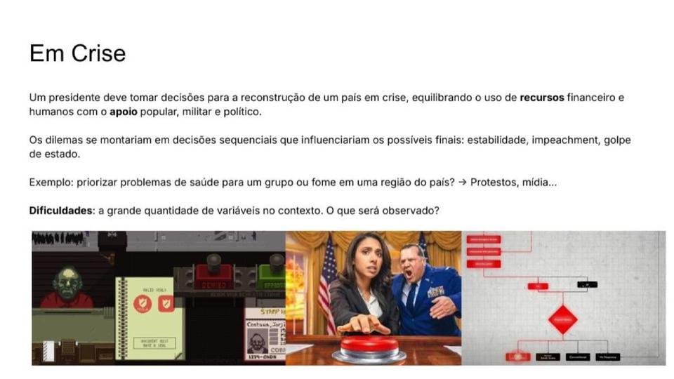 Em Crise, idea from the ideation phase