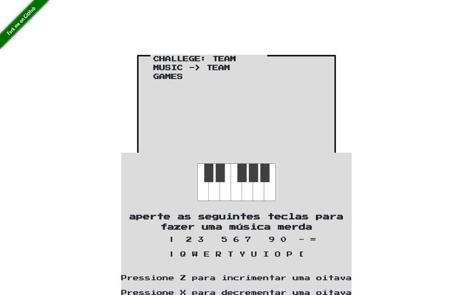 Atividade do pianinho (Tone.js) entregue pelo grupo de jogos