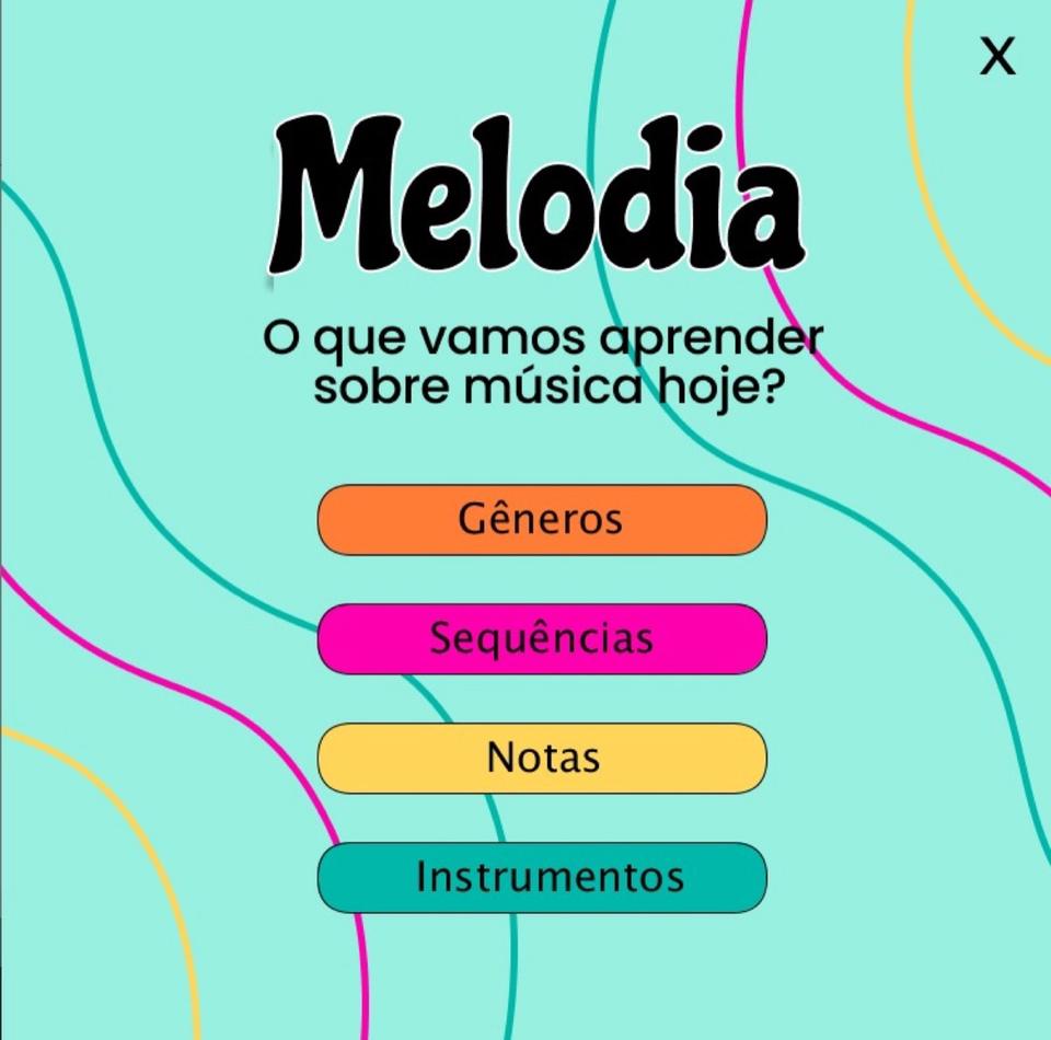 Menu do Melodia