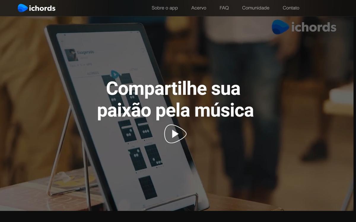 Site do produto iChords